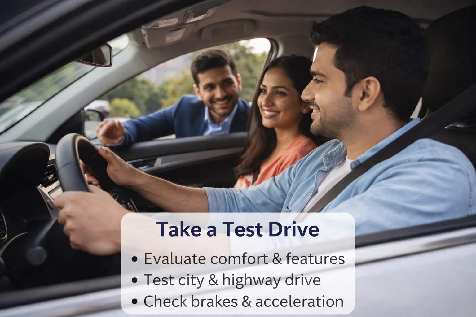 Test drive experience with expert advice