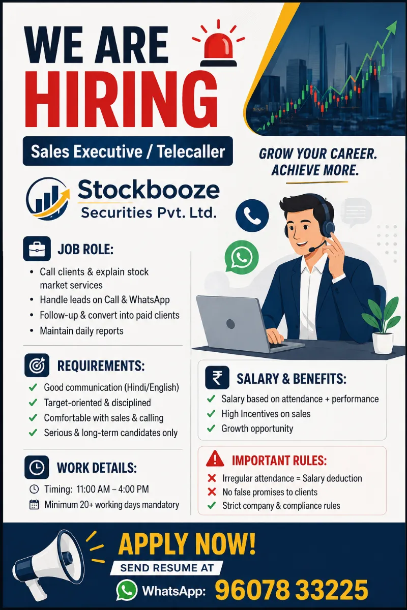 Stockbooze  - Jobs for sale in South Goa, Goa