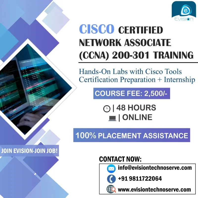 Top-Rated CCNA Training in Noida – Learn from Cisco Experts at Evision