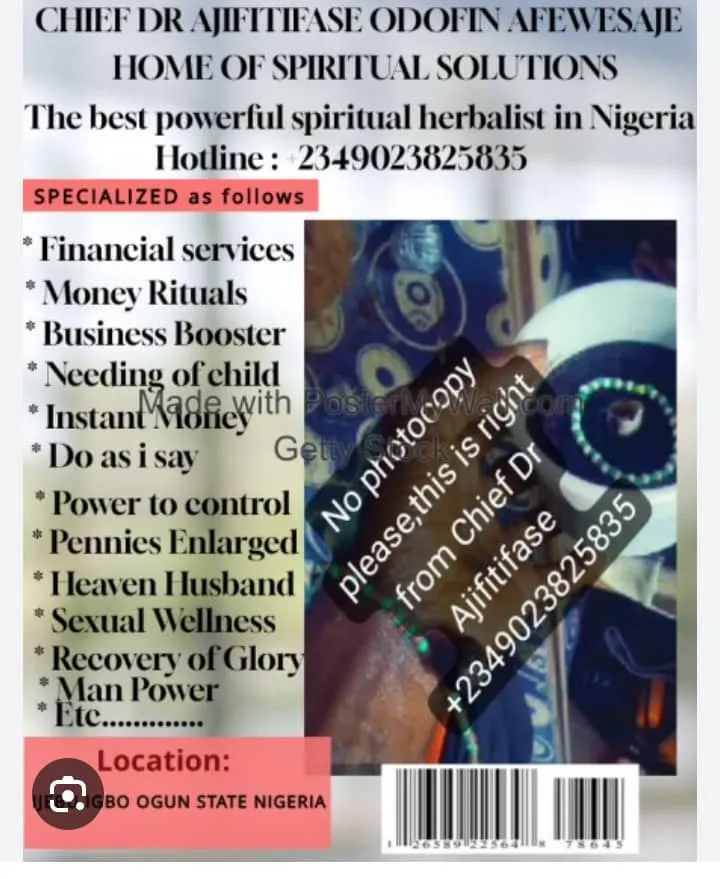 The Best Powerful Spiritual Herbalist Man And Native Doctor In Nigeria