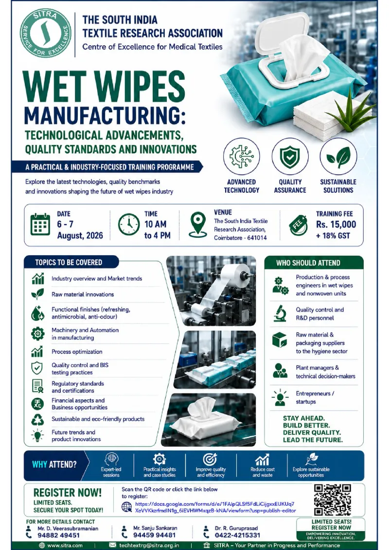 Wet Wipes Manufacturing: Technological advancements, Quality Standards - Others for sale in Coimbatore, Tamil Nadu