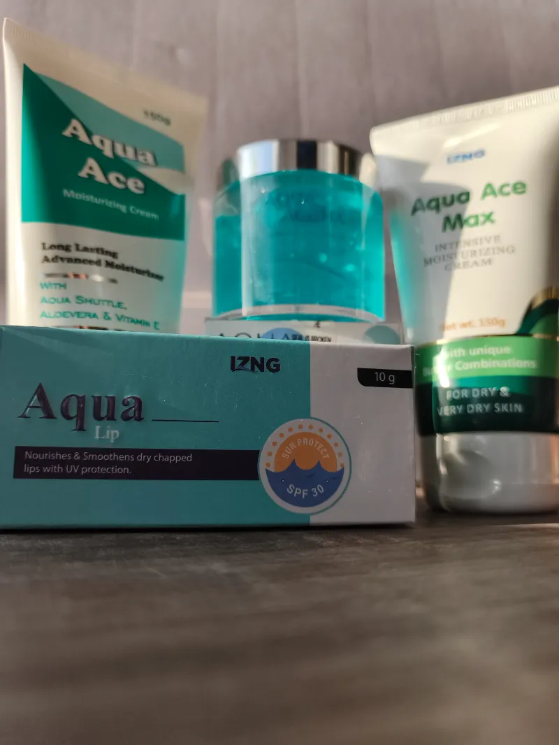 Aqua Ace Ha Gel best gel moisturizer and lip bam for dry skin combo