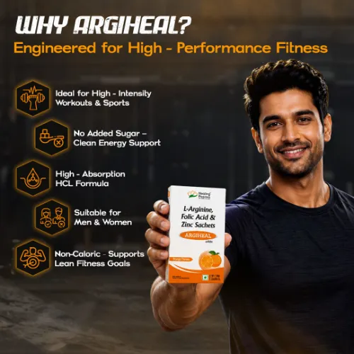 Buy Argiheal – L-Arginine Sachets, Zinc & Folic Acid Sachet