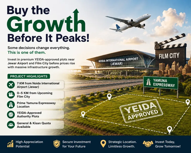 Yamuna Authority Plot Near Jewar Airport | YEIDA Plots on Yamuna Expre