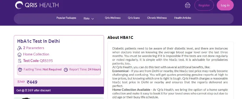 Book HbA1c Test in Delhi at Best Price | Free Home Sample Collection
