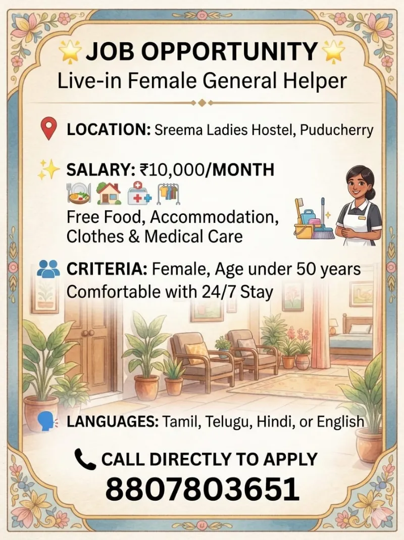 Housemaid - Jobs for sale in Puducherry, Puducherry