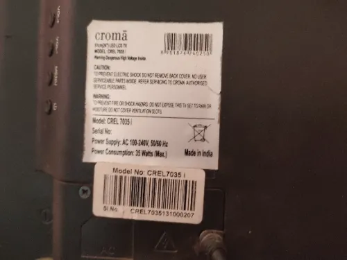 Excellent Running Home-used 24 inches Croma LED TV