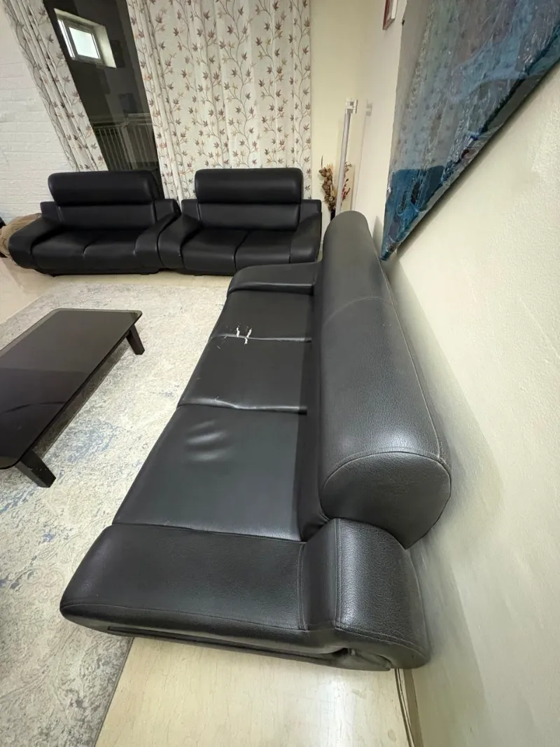 Sofa set 7 seater (3+2+2) plus Glass top coffe table