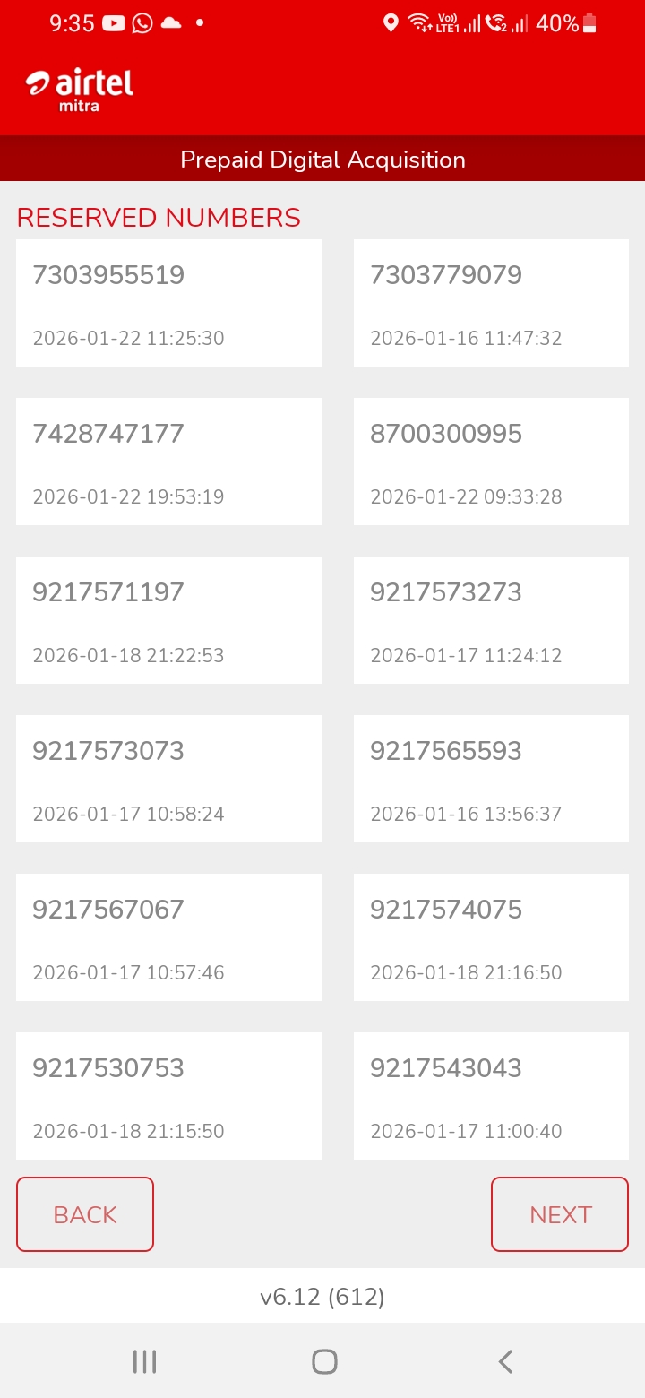 Airtel prepaid number free choice number available aadhar ekyc