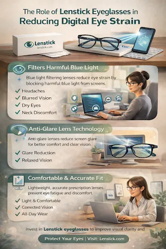 The Role of Lenstick Eyeglasses in Reducing Digital Eye Strain 