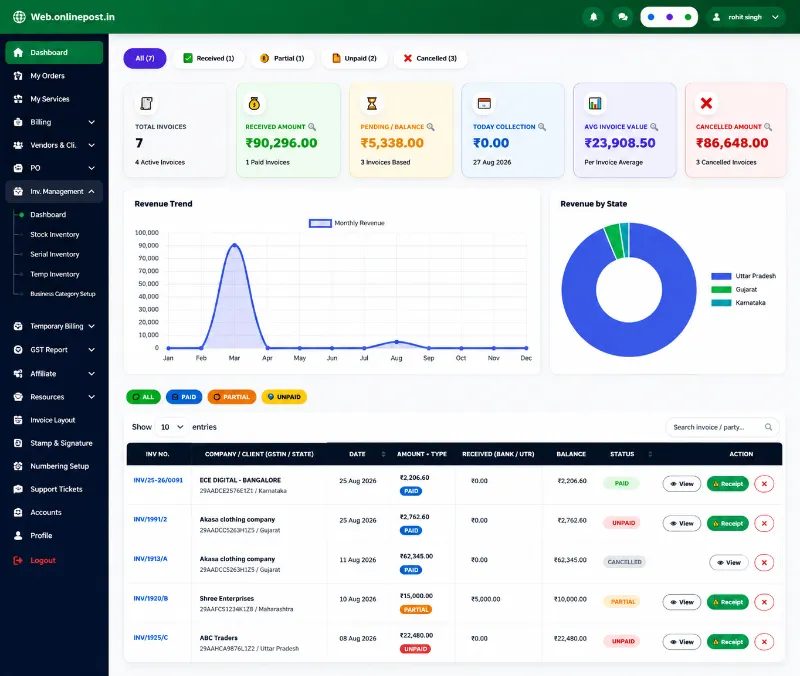 Inventory Management & Billing Software with GST