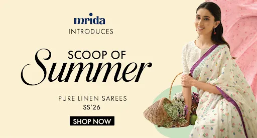 Mrida Handloom Linen and Cotton Silk Sarees Crafted for Comfortable Su